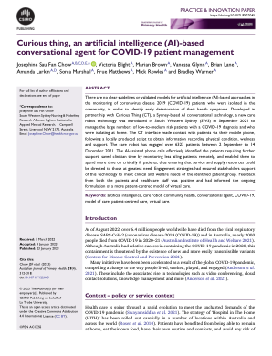 有趣的事情，一个基于人工智能 (AI) 的 COVID-19 患者管理对话代理